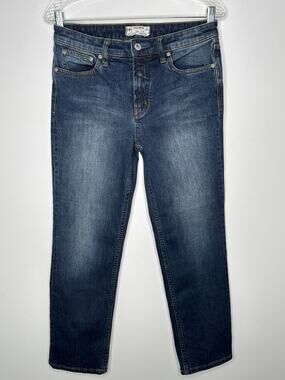 Free People W27 Mid Rise Skinny Jeans Medium Wash Stretch Denim